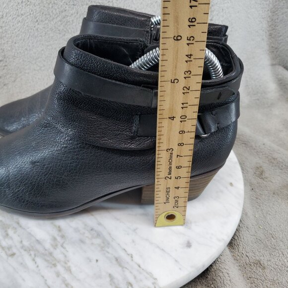 Clarks Shoes Womens Size 7 Black Leather Spye Comet Ankle Boots - Picture 4 of 10